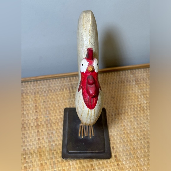 Hand Painted Rooster, White Bird Holding Heart, Russ Brand in great condition! - Picture 5 of 7